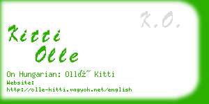 kitti olle business card